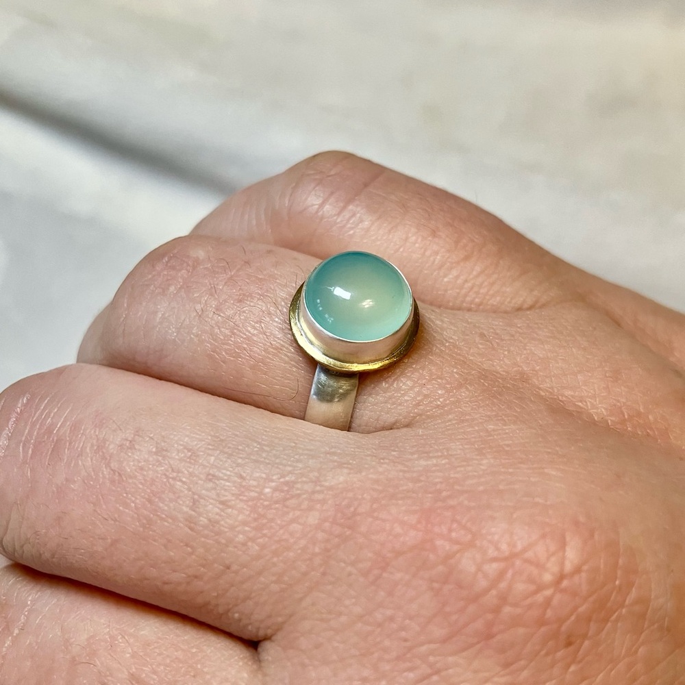 Silver Chalcedony Ring - image 1